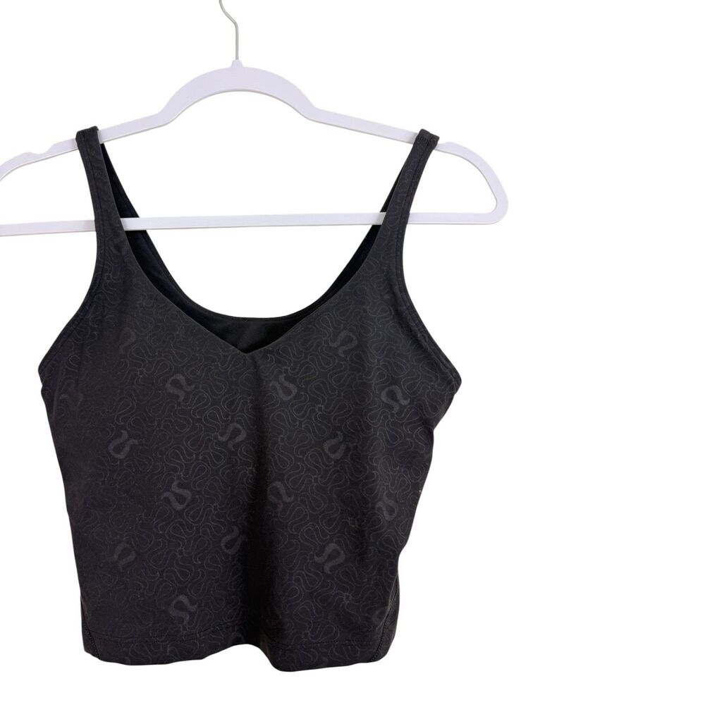 lululemon athletica Black Women's Sports Bra align size 6 Logo Wireless